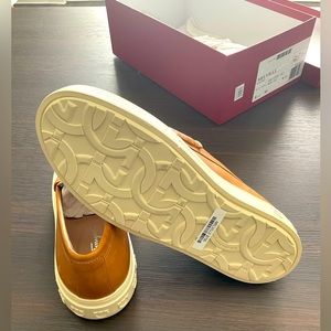 New Men's Salvatore ferragamo Melville leather snickers